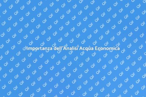 Analisi Acqua Professionale Economica