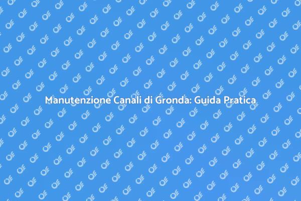 Manutenzione dei Canali di Gronda