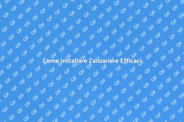 Installazione Facile di Zanzariere su Misura