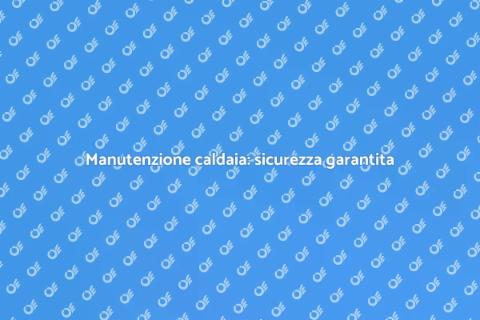 Revisione caldaia a gas: sicurezza e efficienza