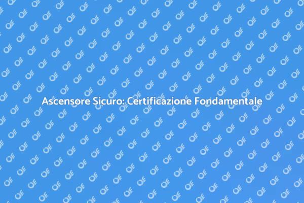 Messa a Norma: Sicurezza Ascensore