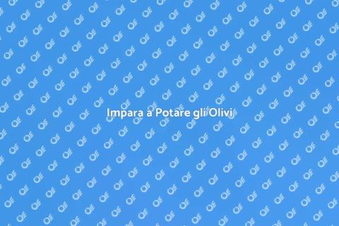 Corso di Potatura dell'Olivo