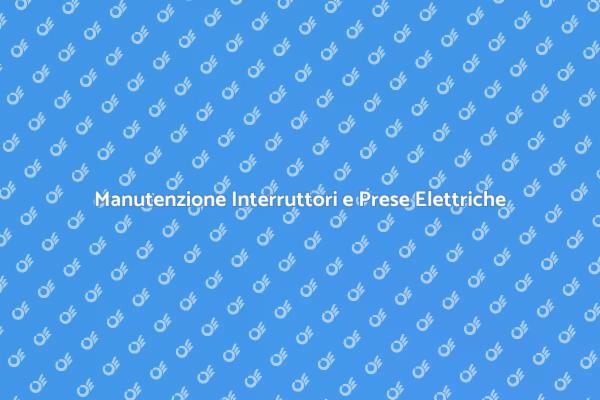 Manutenzione di Interruttori e Prese