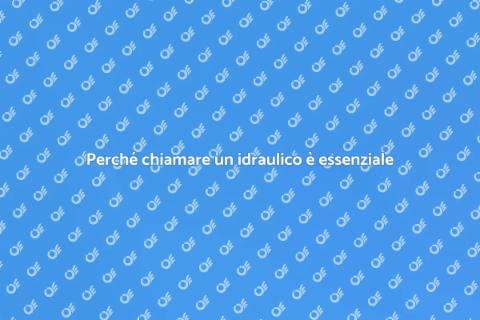 Chiamare un idraulico per lo scolo