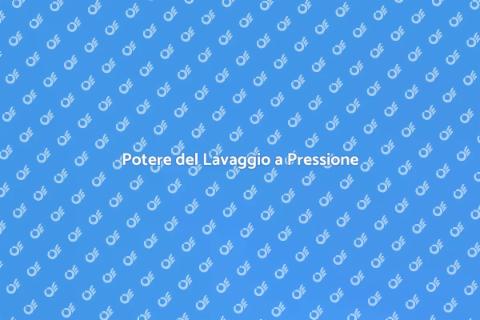 Macchina Lavaggio a Pressione Efficace