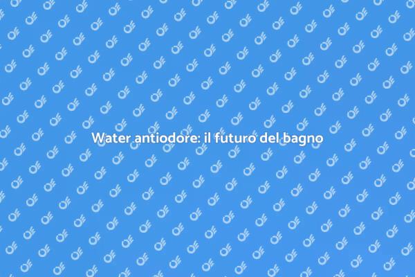 Innovazione: water con sistema antiodore