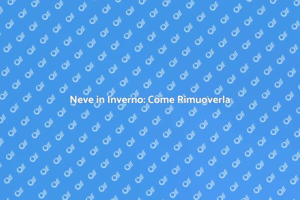 Rimozione Neve: Consigli Utili e Sicuri