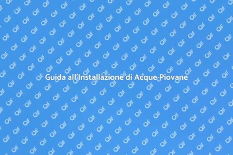 Installare Sistema Acque Piovane