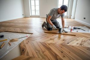 posa del pavimento in legno
