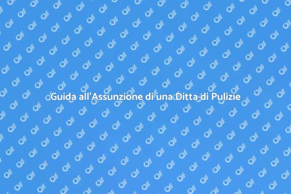 Assumere Professionisti per le Pulizie