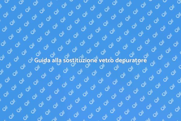 Sostituzione vetro depuratore d'aria