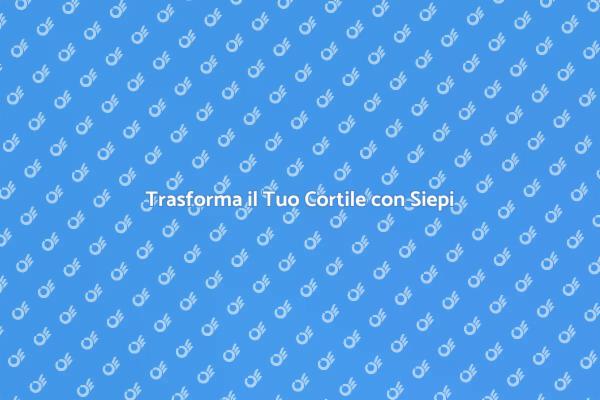 Siepi Artificiali: Il Tuo Cortile Verde