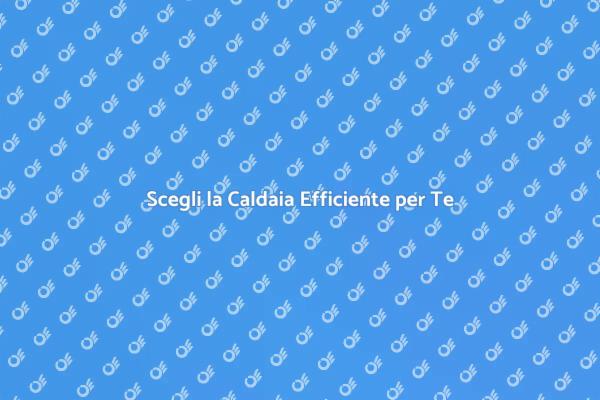 Riscaldamento Sostenibile con Caldaie