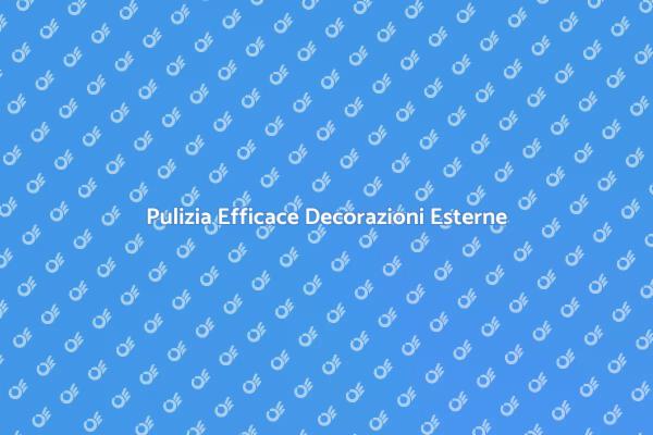 Rinfresca le Decorazioni con Alta Pressione