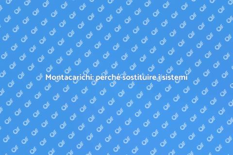 Sostituzione sistemi compensazione montacarichi