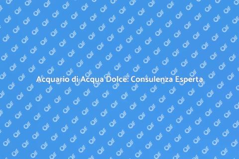 Consulenza per l'Acquario di Acqua Dolce