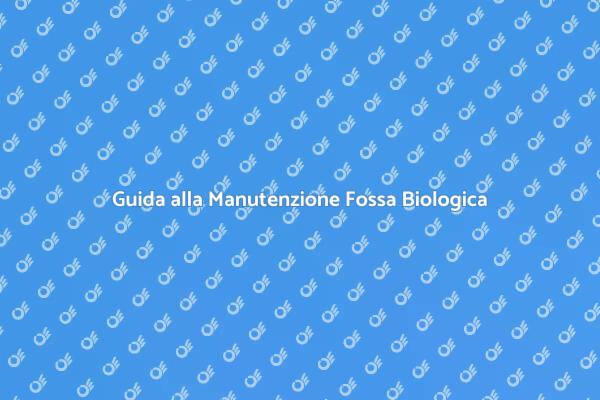 Manutenzione Fossa Biologica Rurale