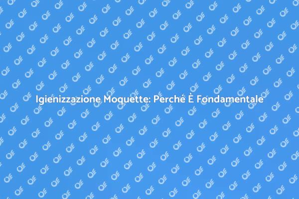 Mantieni la Tua Moquette Igienizzata