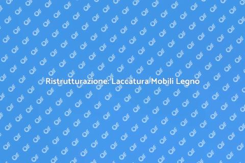 Laccatura di Mobili in Legno Rivestito