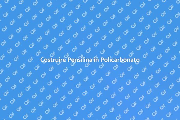 Realizza una Pensilina Creativa