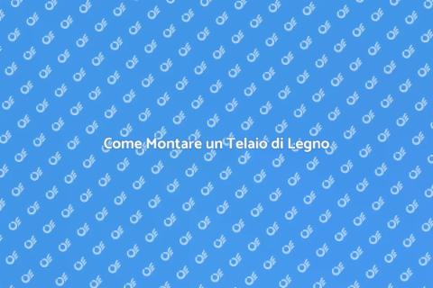 Montare Telaio Legno per Finestre