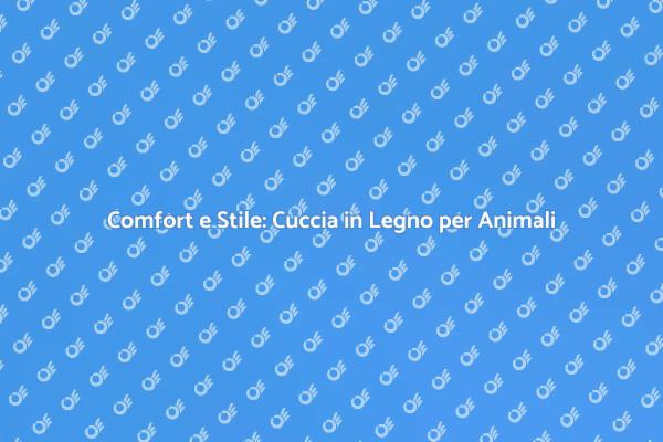 Rifugio Perfetto: Cuccia per Animali in Legno