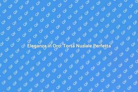 Torta Nuziale con Decorazioni Oro