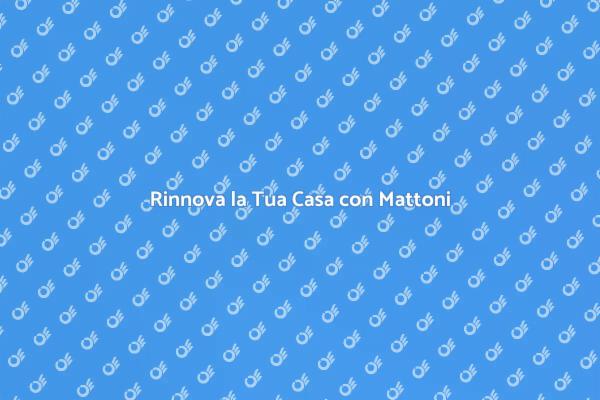 Rinnova la Tua Parete in Mattoni