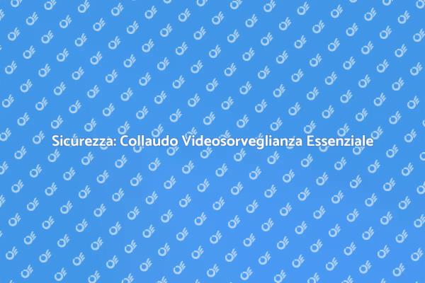 Garanzia di Sicurezza: Collaudo Necessario