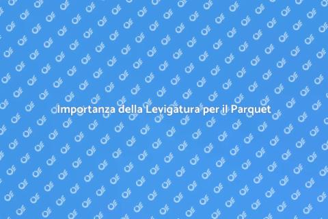 Levigatura Prima della Posizione Parquet