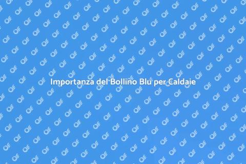 Bollino Blu Caldaia: Sicurezza Essenziale