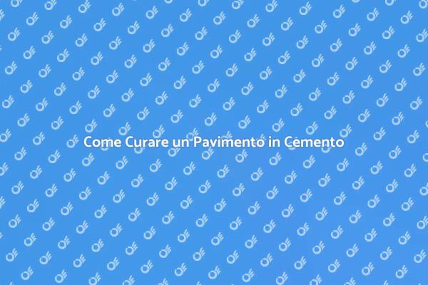 Manutenzione Efficace del Cemento