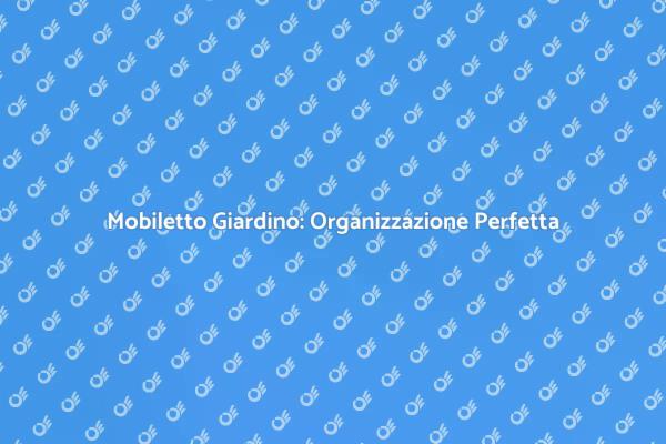 Scopri il Mobiletto per Giardinaggio