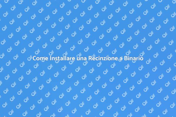 Recinzione a Binario: Installazione Facile