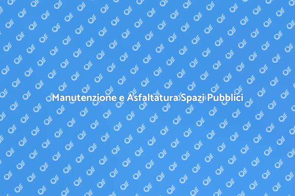 Ristrutturazione e Asfaltatura Spazi Pubblici