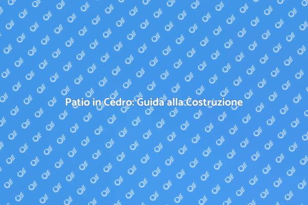 Costruisci il Tuo Patio in Cedro