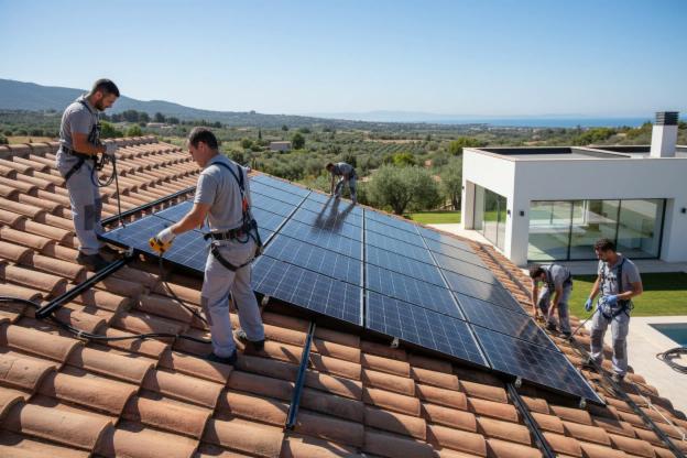 Montare i pannelli solari e fotovoltaici