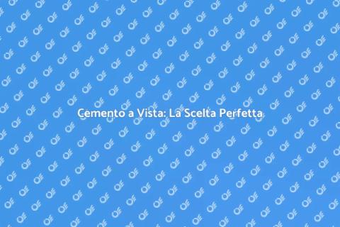 Cemento a Vista: Eleganza e Funzionalità