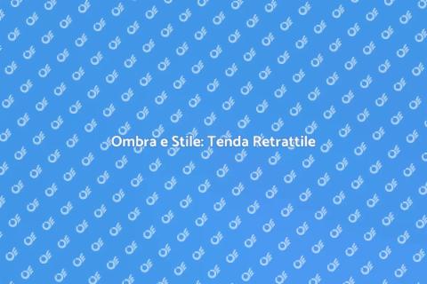 Tenda da Sole Retrattile di Design
