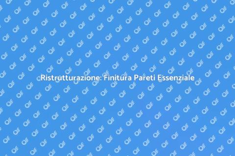 Finitura delle Pareti: Ristruttura con Stile
