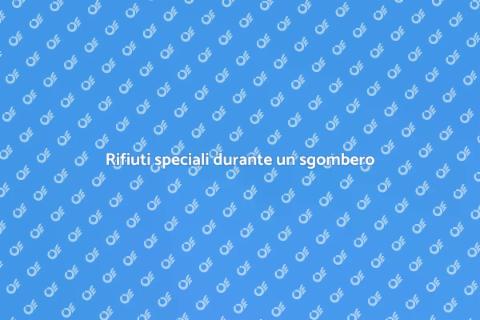 Smaltimento rifiuti speciali sgombero