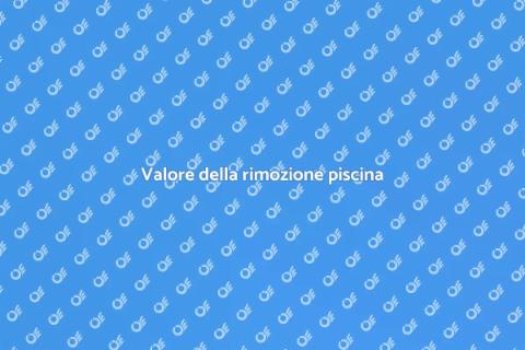 Rimozione piscina per ristrutturazione