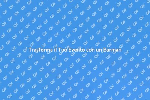 Barman Professionista per Eventi di Lusso