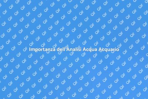 Analisi Acqua Acquario Essenziale