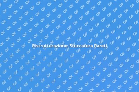 Stuccatura di una Parete Interna
