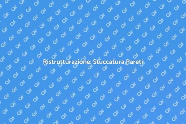 Come Stuccare una Parete Interna