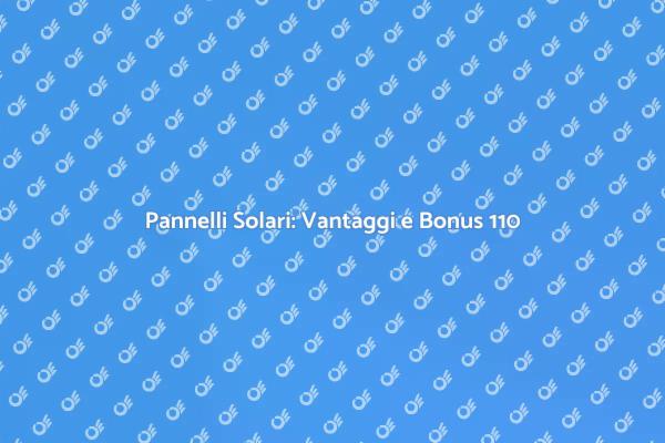 Sostenibilità con Pannelli Solari