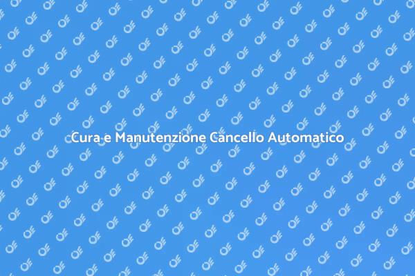 Sicurezza e Manutenzione Cancello Automatico