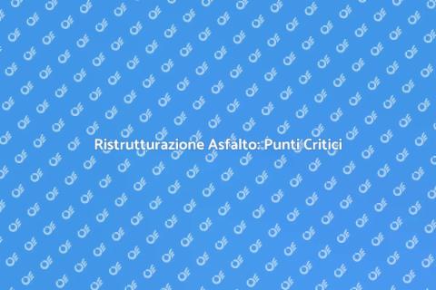 Manutenzione Asfalto Punti Critici