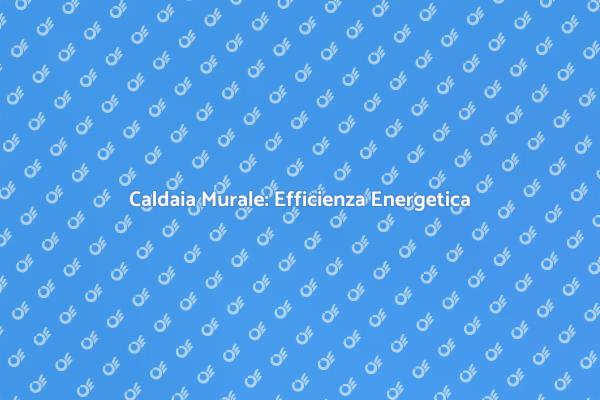 Caldaia Murale: Investi nel Futuro